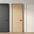 Modern Hinged Doors Design For Interior With Black Wood Grain And White Finishes