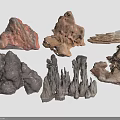 Natural Rock Scenery Components With Various Shapes And Textures For Landscape Decoration