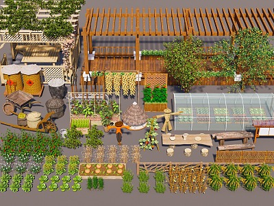 Now crops, wheat, rice, pepper, greenhouse vegetables model