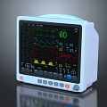 Advanced Patient Monitor Medical Device With LCD Display Vital Signs Waveform Graphs And Control Panel
