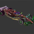 Aston Martin Formula 1 Racing Car With Black Blue Sleek Modern Design
