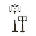 Modern Floor Lamps With Square Frame Design And Two Size Options Tall Short