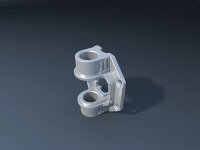 Durable Silver Metal Bracket For Road Infrastructure Mechanical Support Component 3d model