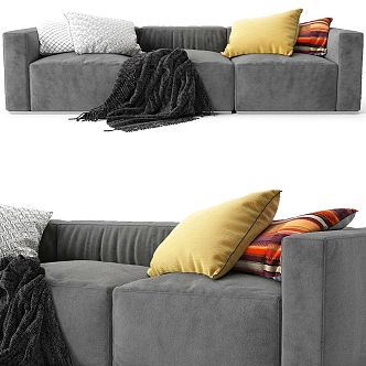 Modern Multi-Person Sofa Two-Person Sofa Casual Sofa Living Room Sofa Leather Sofa Corner Sofa 3d model