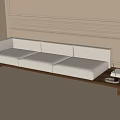 Modern Multiplayer Sofa Three-Seat Sofa 3d model