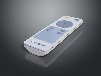 Creapro White Computer Remote Control Featuring Buttons And Display Screen 3d model