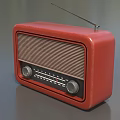 Red Retro Vintage Radio With Antenna Dial And Knobs For Daily Electrical Appliance Use