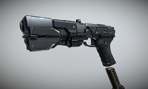 Sci-Fi Gun Pistol 3d model