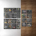 Chalkboard Style Decorative Posters With Hand Drawn Cocktails Fruits And Coffee Designs