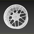 Shiny Silver Automotive Tire Rim With Modern Spoke Design And Center Logo