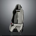 Modern White Racing Style Furniture Seat With Sleek Black Accents And Sporty Design Features