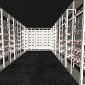 Spacious Modern Wine Cellar Interior With Glass Framed Racks Filled With Wine Bottles