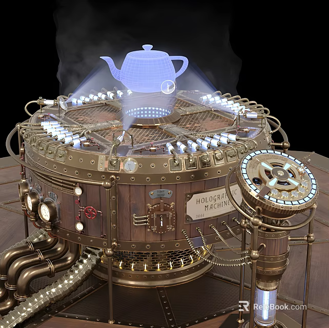 Advanced Projection Monitoring System With 3D Holographic Display And Real Time Tracking 3d model 