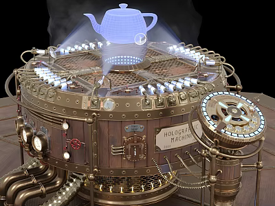 Advanced Projection Monitoring System With 3D Holographic Display And Real Time Tracking 3d model