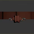 Artistic Painted Musical Instrument Cello with Red Body Strings and Scroll
