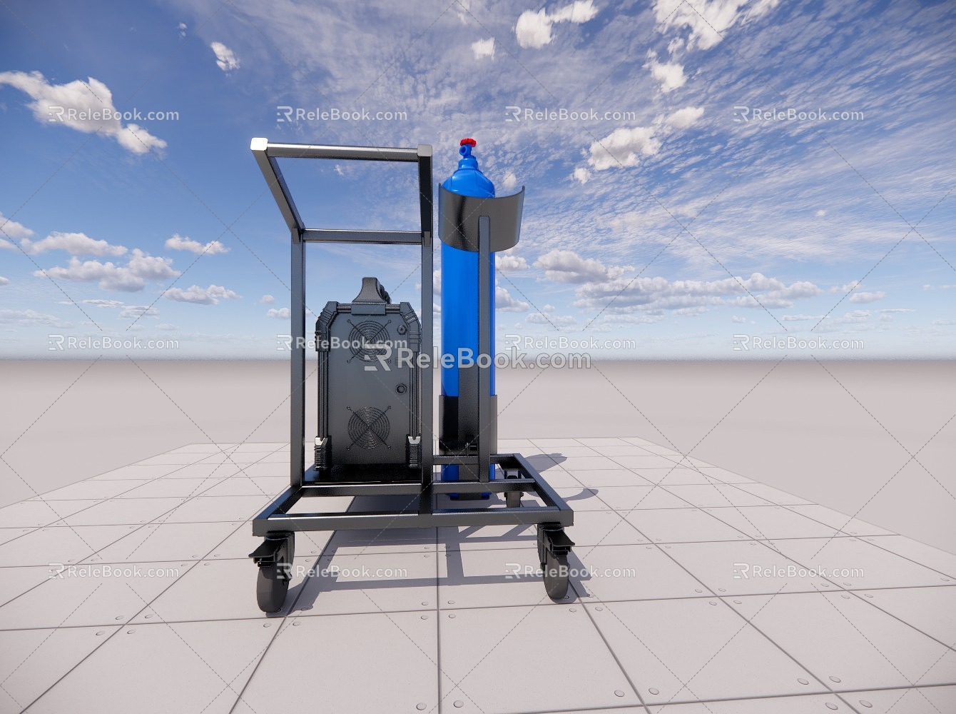 Design of Bottle Welding Car 3d model