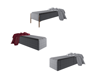 Modern sofa stool bed end stool combination 3d model