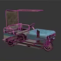 Stylish Turquoise And Gray Golf Cart With Canopy Seats And Wheels Design