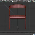 Modern Single Chair With Teal Upholstered Seat And Backrest And Brown Wooden Frame