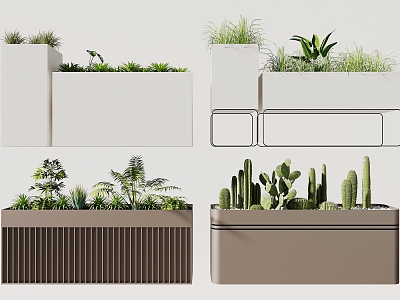 Outdoor flower box model