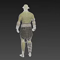 Green Skinned Muscular Man Shirtless With Arm Guards Decorative Belt Holding Dagger In Dark Background