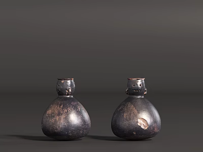 Original Pottery Pot Human-shaped Pottery Pot 3d model
