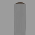 Cream Colored Round Columns With Textured Surface And Wooden Top 3d model