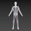 Man Wearing Purple Outfit With Black Collar 3D Virtual Character Model Design