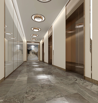 Elevator hall 3d model