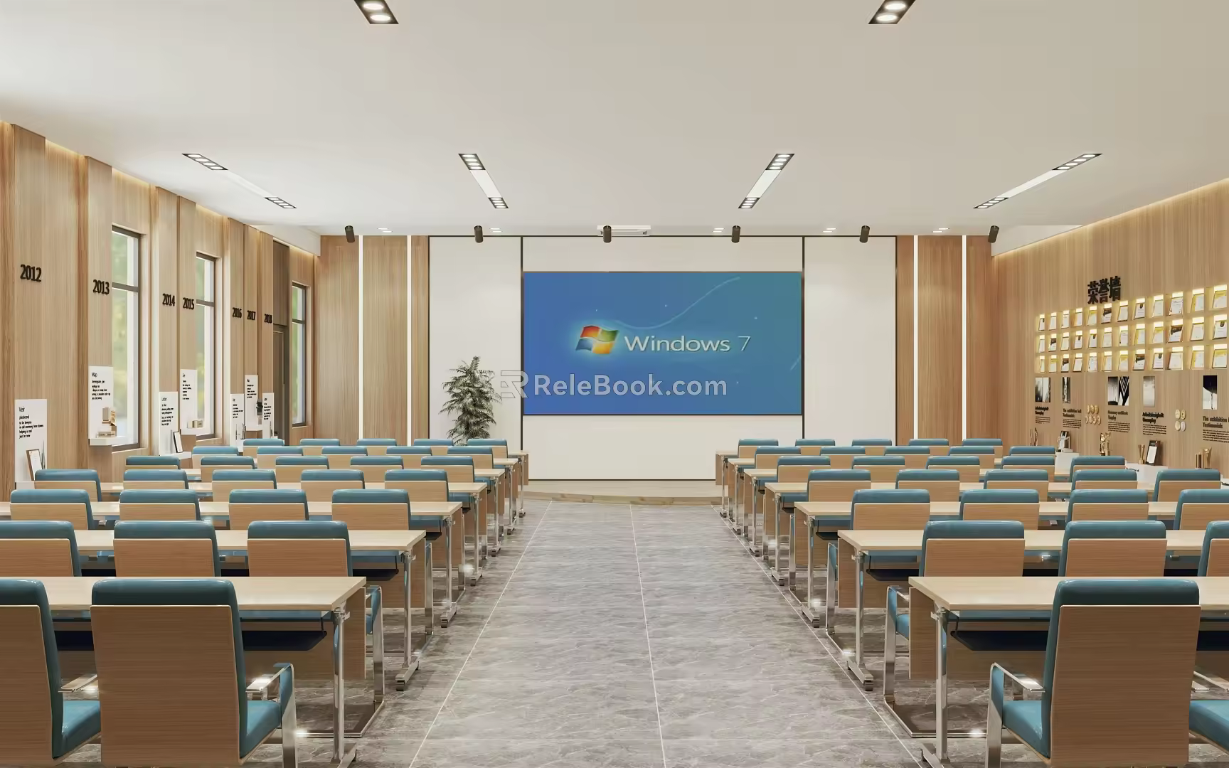 Modern conference room multi-function reporting hall 3d model