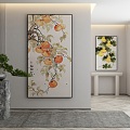 New Chinese Plant Painting Decorative Painting 3d model