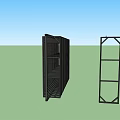 Modern Display Shelves Featuring Closed Cabinet and Open Frame Design Structure