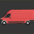 minibus minivan driverless bus school bus van box car 3d model