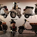 Vintage Retro Motorcycles With Classic Design And Brown Seats In Multiple Angles