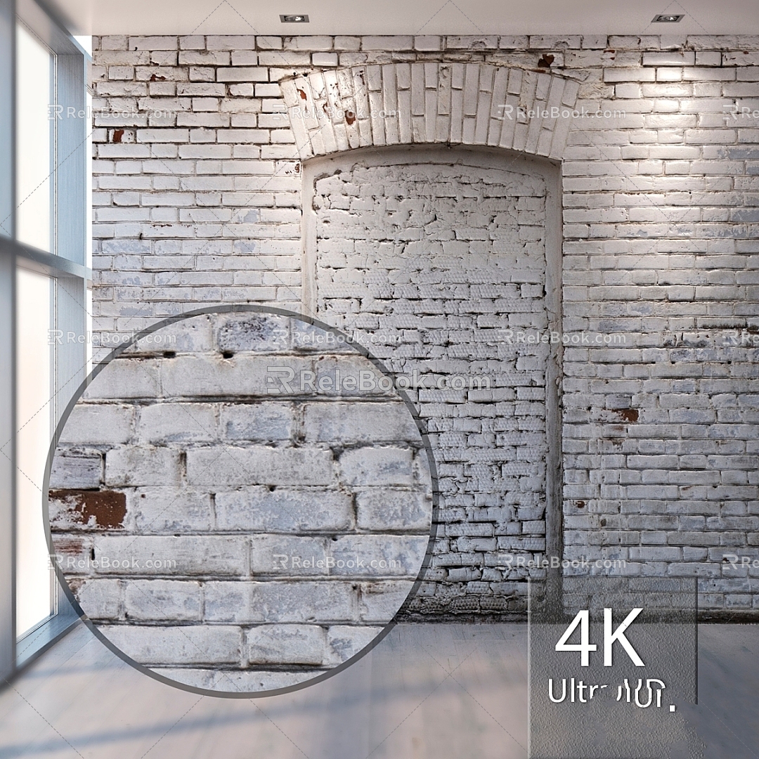 Modern Other Brick Wall Gypsum Concrete Loft 3d model