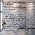 Modern Other Brick Wall Gypsum Concrete Loft 3d model