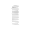Architectural Decorative Components Featuring Various White Horizontal Moldings And Styles