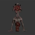 Mythical Creature Character With Long Neck Flower Like Head And Clawed Limbs