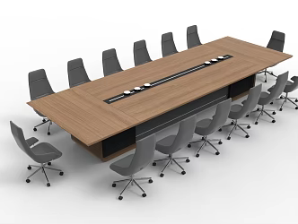 Modern Conference Table and Chair Conference Table 3d model