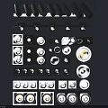 Modern Downlights And Spotlights Collection With Various Black White Designs And Styles