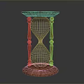 Classic Hourglass With Wooden Base And Stand Transparent Glass And Sand