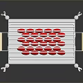 Household Portable Outdoor Grill With Stainless Steel Frame And Red Heating Elements