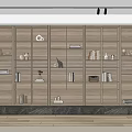 Modern Bookcase Simple Bookcase 3d model