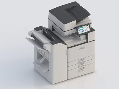 Efficient Modern Multifunctional Office Appliance With Control Panel Digital Display And Drawers 3d model