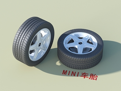 Tire MINI car wheel tire hub 3d model