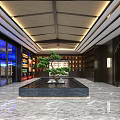 New Chinese Style Hall 3d model