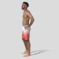 Modern Characters Western Men Static Characters Background Characters Realistic Characters Scanning Characters Beach Seaside Vacation Standing Posture 3d model