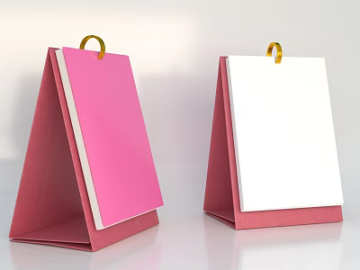 Modern desk calendar 3d model Modern desk calendar 3d model