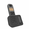 Modern Black Desktop Phone With Numeric Keypad LCD Display And Base For Computer Office Use