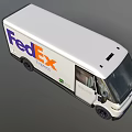 White FedEx Express Delivery Van With Company Logo And Exterior Features
